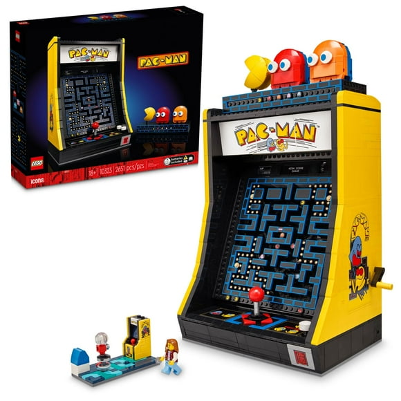 LEGO Icons PAC-MAN Arcade Building Kit, Build a Replica Model of a Classic Video Game, Nostalgic Gift Idea for Fans of Retro Video Games and Retro Dcor, Includes PAC-MAN, BLINKY and CLYDE, 10323