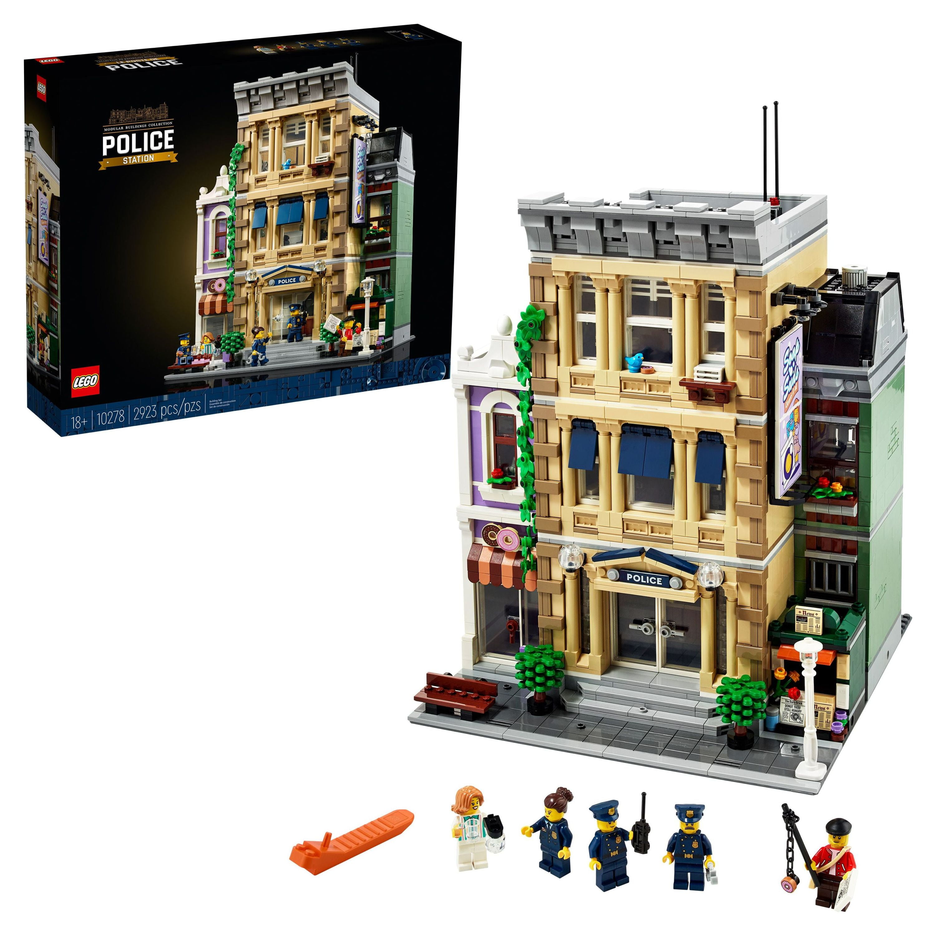 LEGO Icons Police Station 10278 Large Construction Set, Collectible Model  Kits for Adults to Build, Modular Buildings Collection