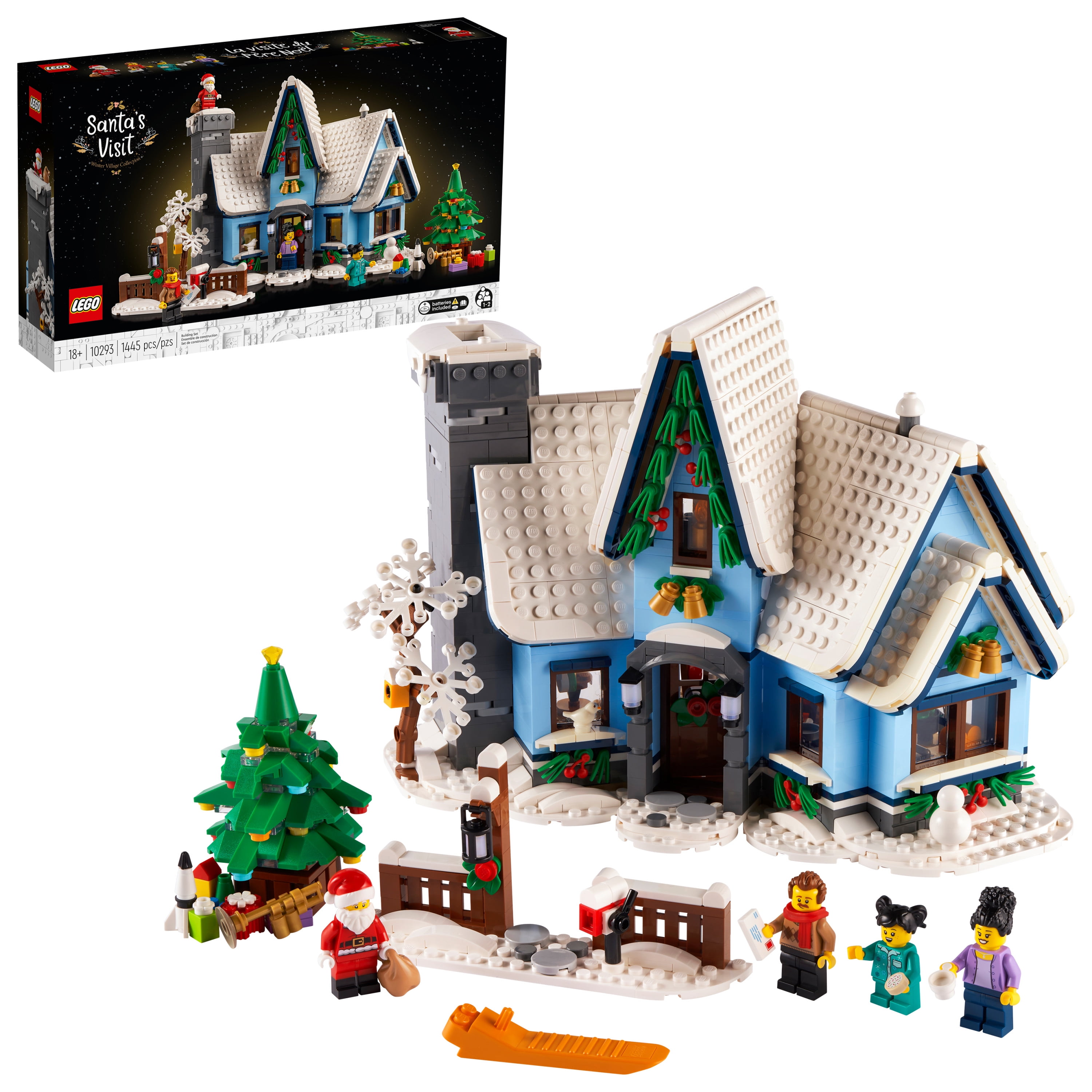 LEGO Icons Visit 10293 Christmas House Model Building Set for Adults and Families, Festive Home Décor with Xmas Tree, Gift - Walmart.com
