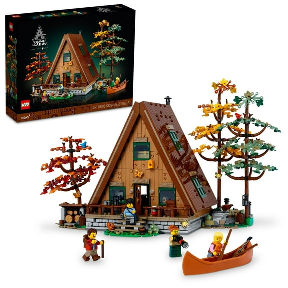 LEGO Ideas A-Frame Cabin Building Set for Adults - Detailed DIY Miniature House Model Kit, Ages 18+ Years - Gifts for Men & Women - 21338