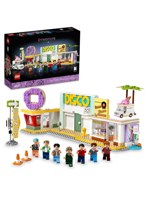 Ideas BTS Dynamite Model Kit for Adults, 7 Minifigures of The Famous K-pop Band, Features RM, Jin, SUGA, J-Hope, Jimin, V and Jung Kook, 21339