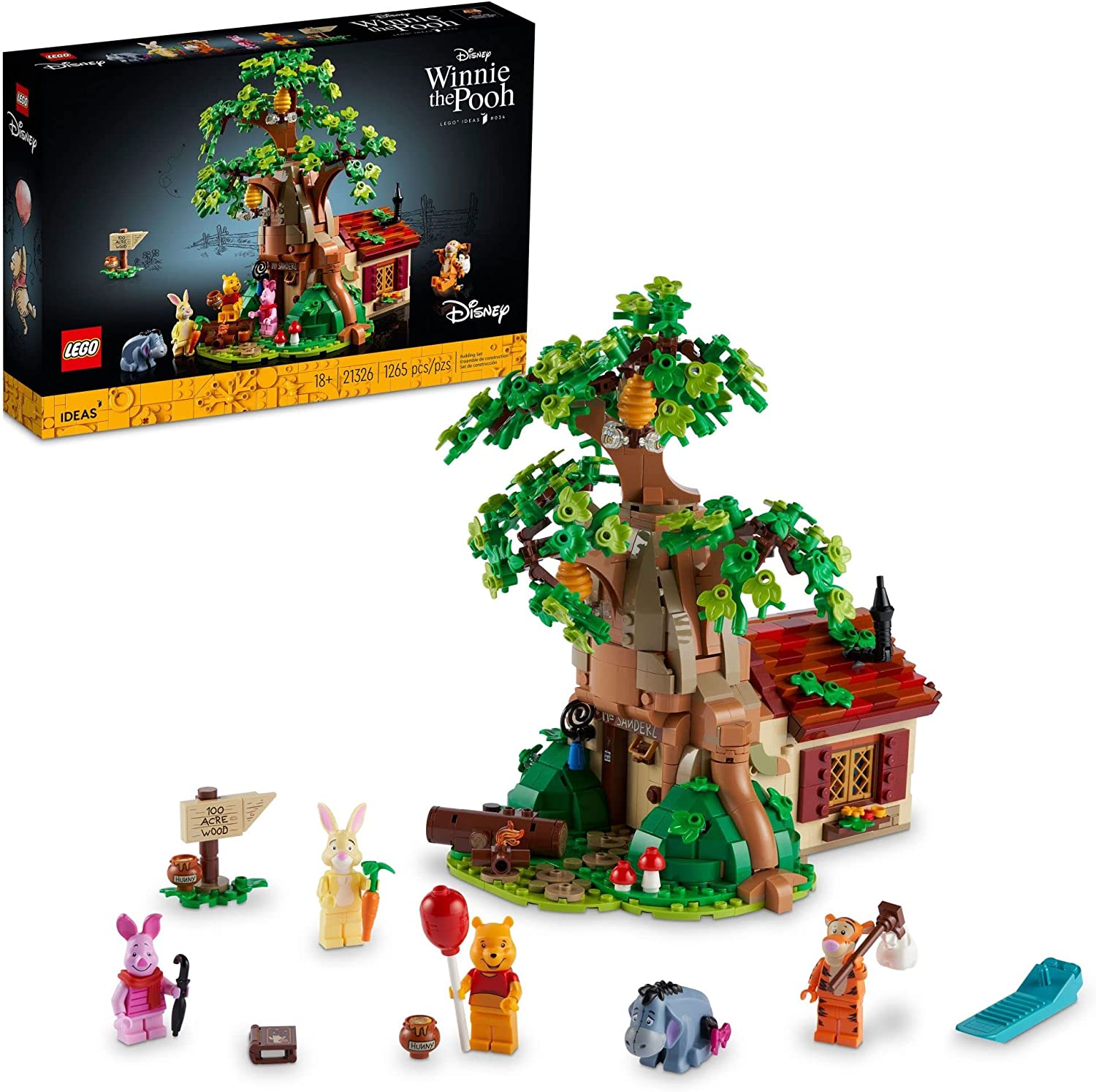 LEGO Ideas Disney Winnie the Pooh 21326 Building Set - with Piglet, Eeyore and Pooh Bear Minifigure - image 1 of 8