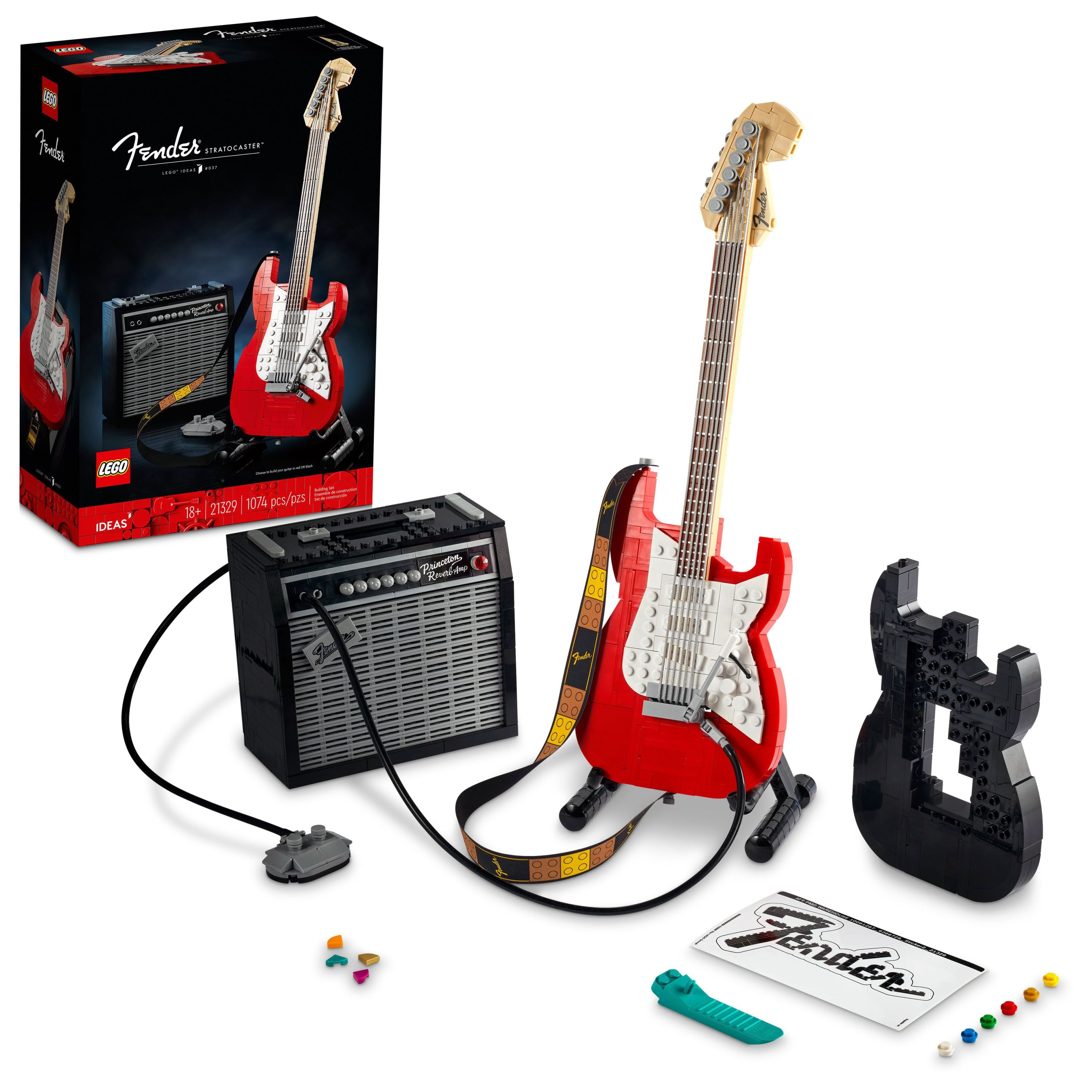 killing hval skam LEGO Ideas Fender Stratocaster 21329 DIY Guitar Model Building Set with 65  Princeton Reverb Amplifier & Authentic Accessories, Great Birthday Gift -  Walmart.com