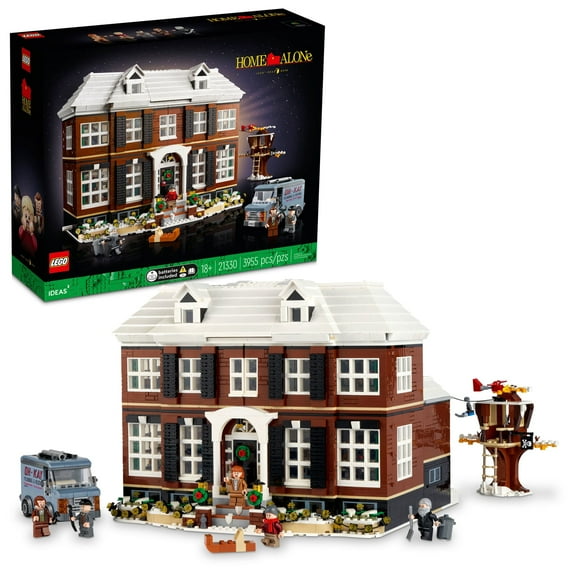 LEGO Ideas Home Alone McCallisters' House Building Set for Adults - Collectible Movie Model Kit for Office or Bookshelf Decor - Gift for Christmas - W/ 5 Minifigures - 21330