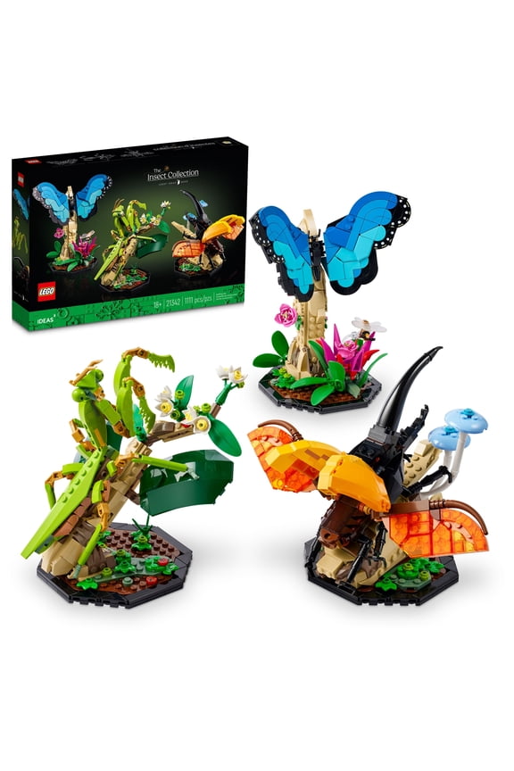 Ideas The Insect Collection Building Set for Adults - Creative Birthday Gift - Collectible Display Set for Nature Lovers - Models of Insects for Office or Book Shelf Decor - 21342