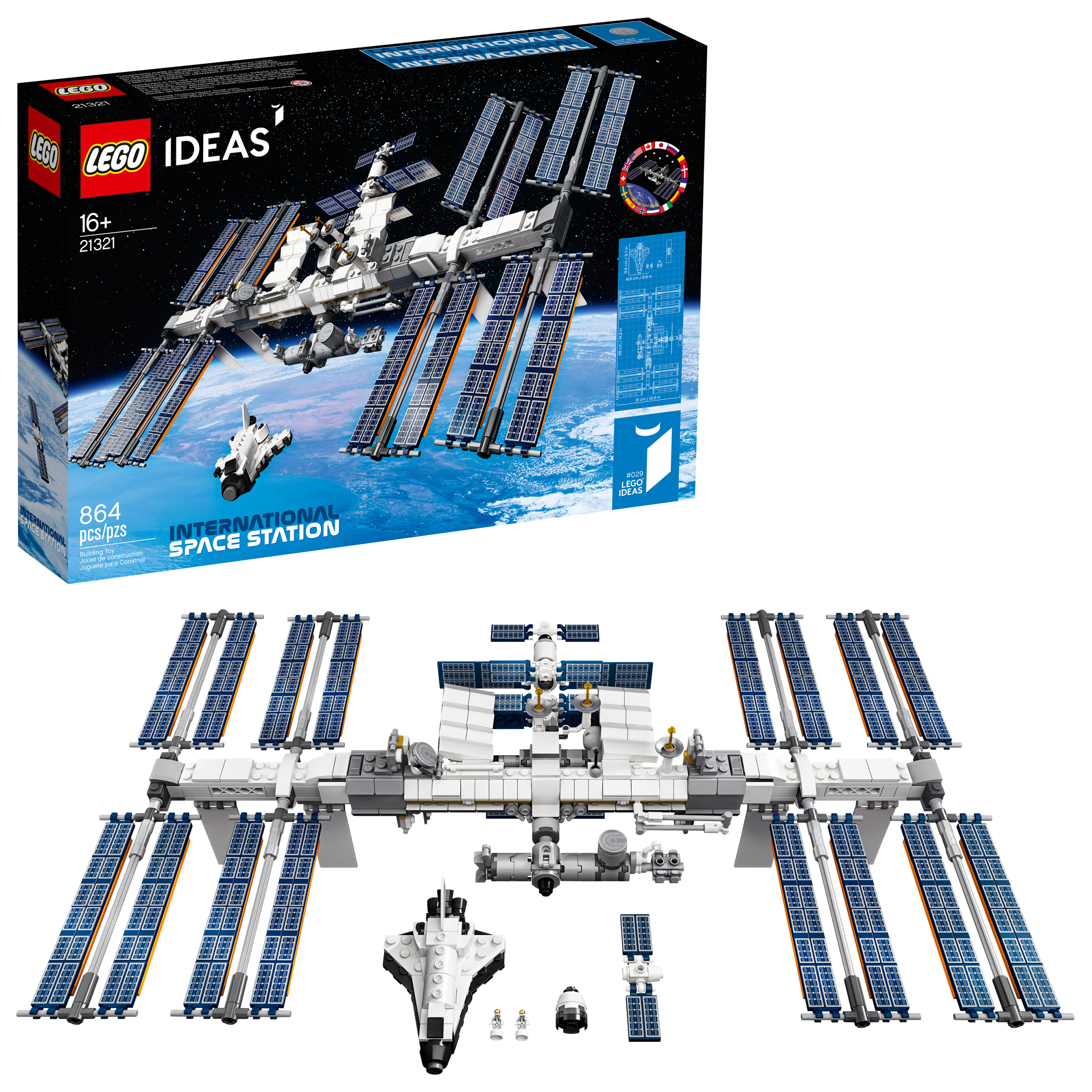 LEGO Ideas International Space Station 21321 Building Kit, Adult LEGO Set for Display (864 Pieces) - image 1 of 7