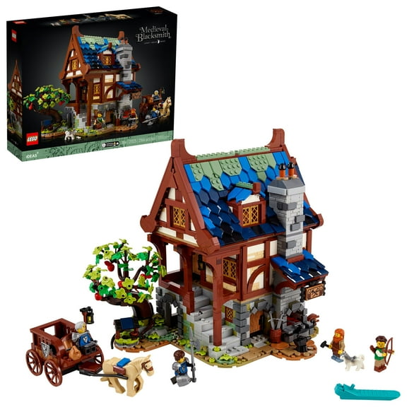 LEGO Ideas Medieval Blacksmith 21325 Building Set, Model Kit for Adults to Build, Collectible Display House with Workshop, Home Dcor Gift Idea