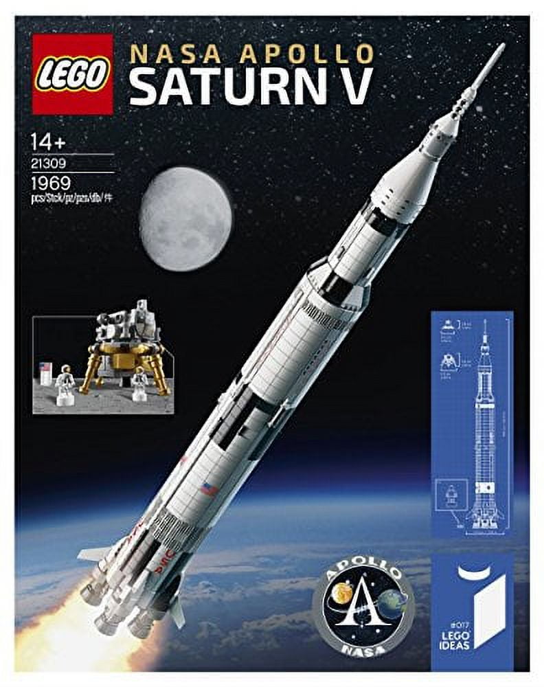 LEGO Ideas Nasa Apollo Saturn V (21309) Popular Creative Building Set (1969  Piece) for Fans of LEGO Sets and Space