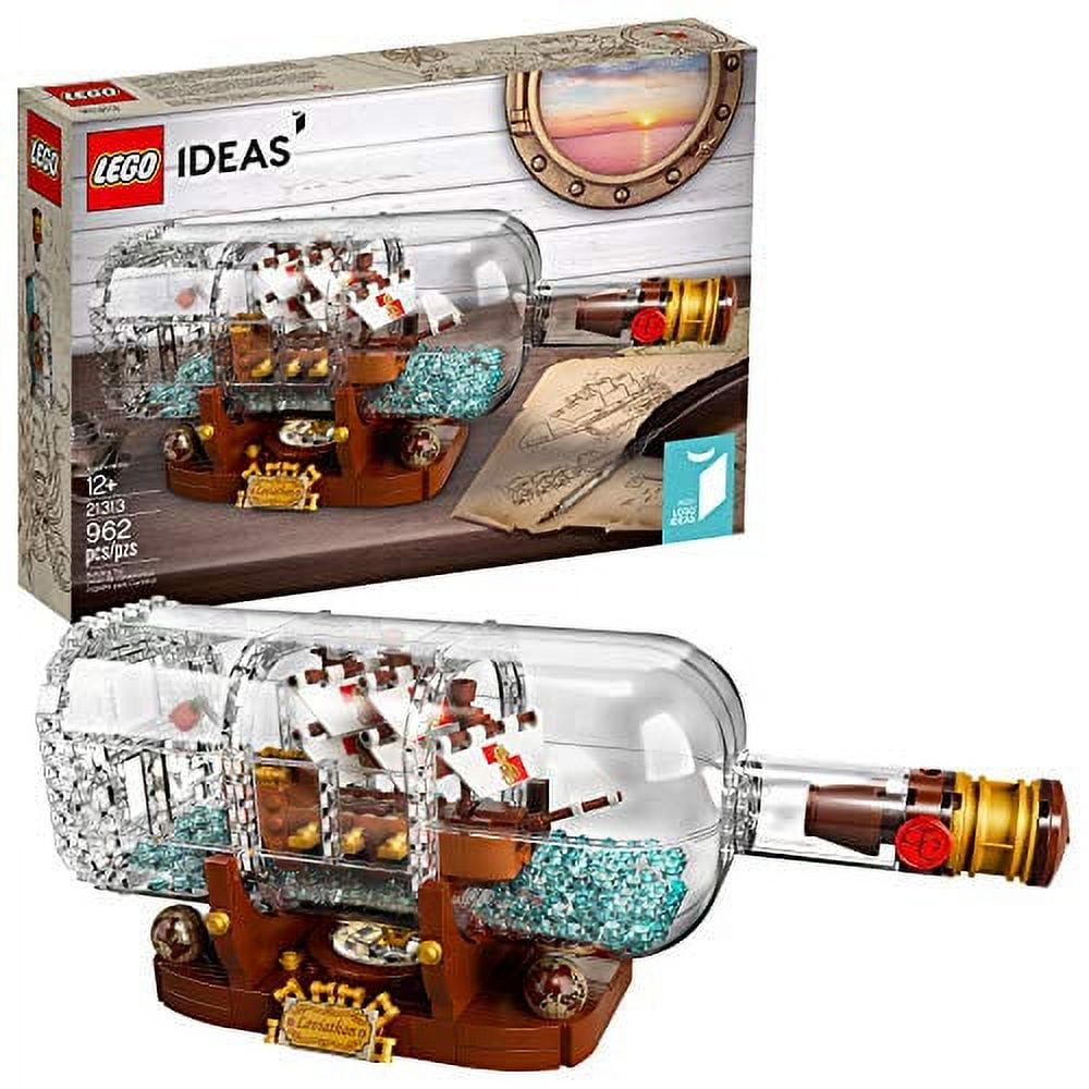 LEGO Ideas Collectible Building Kit - Ship in a Bottle 21313 - Walmart.com