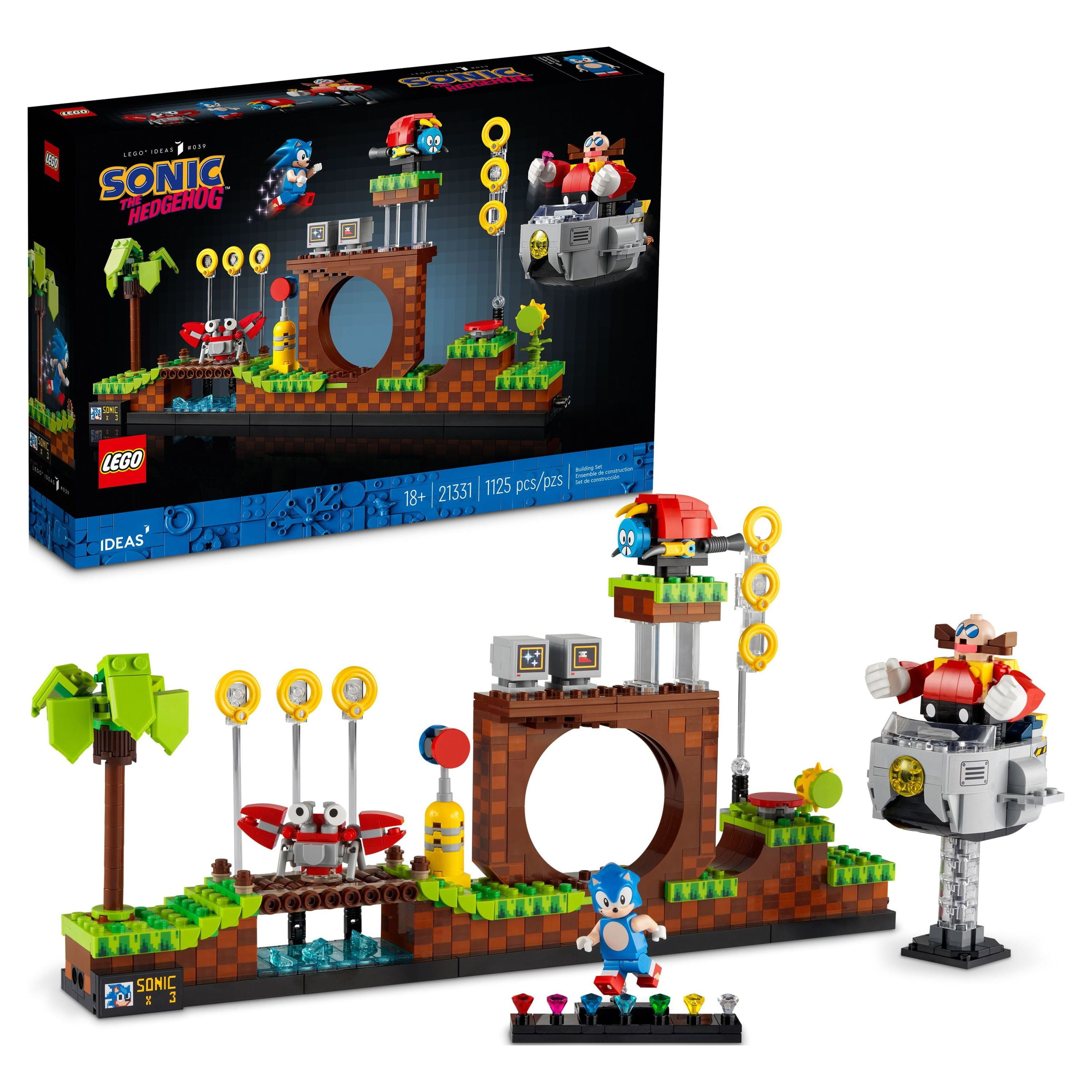 LEGO Ideas Sonic the Hedgehog – Green Hill Zone 21331 Collectible Set,  Nostalgic 90's Gift Idea for Adults with Dr. Eggman Figure and Eggmobile