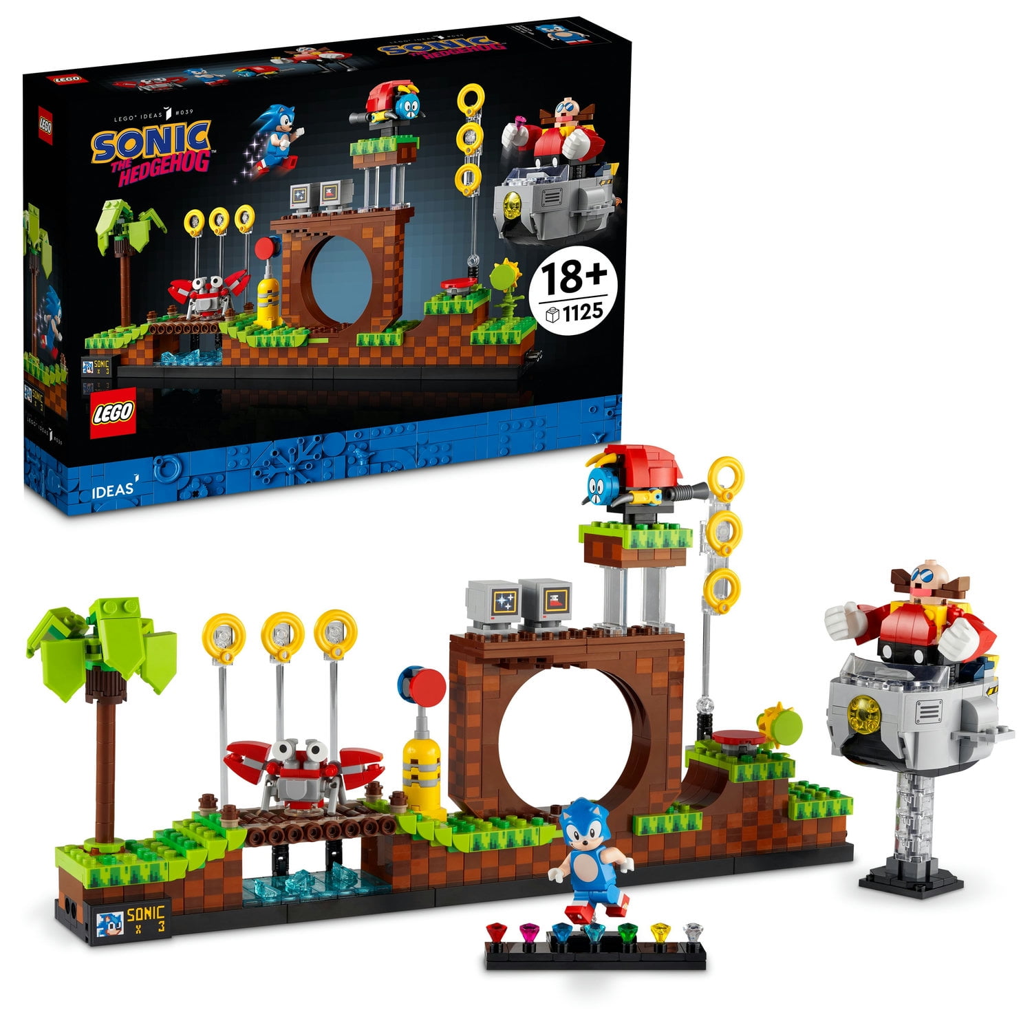 LEGO Ideas Sonic the Hedgehog Green Hill Zone Set, 21331, 90's