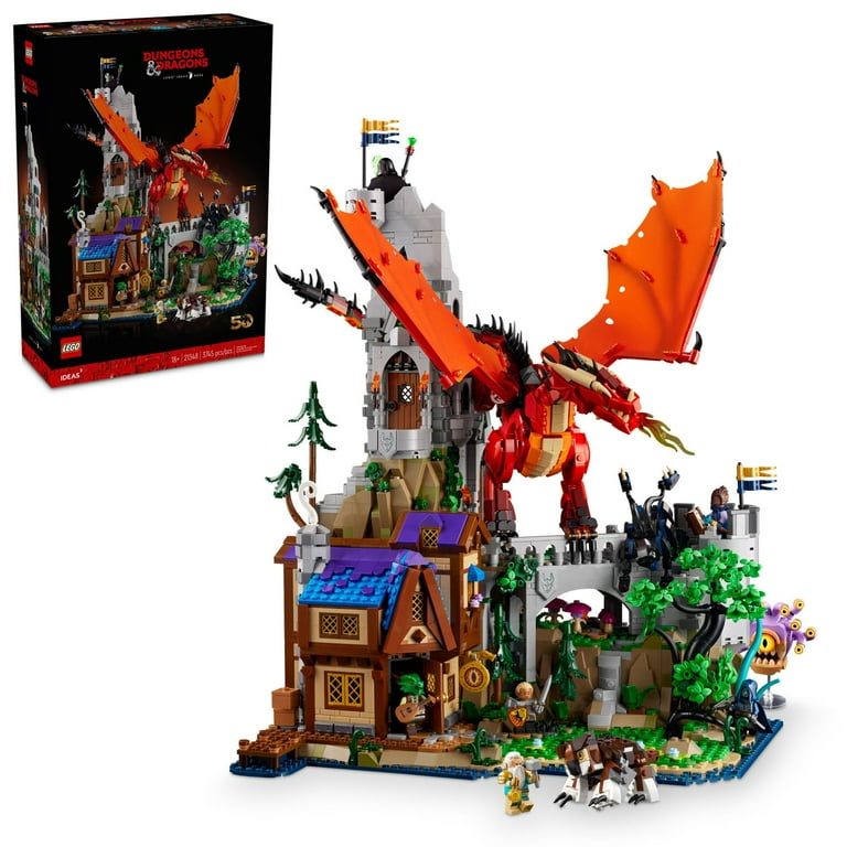LEGO Ideas Dungeons Dragons Red Dragon s Tale Build and Display Set 21348