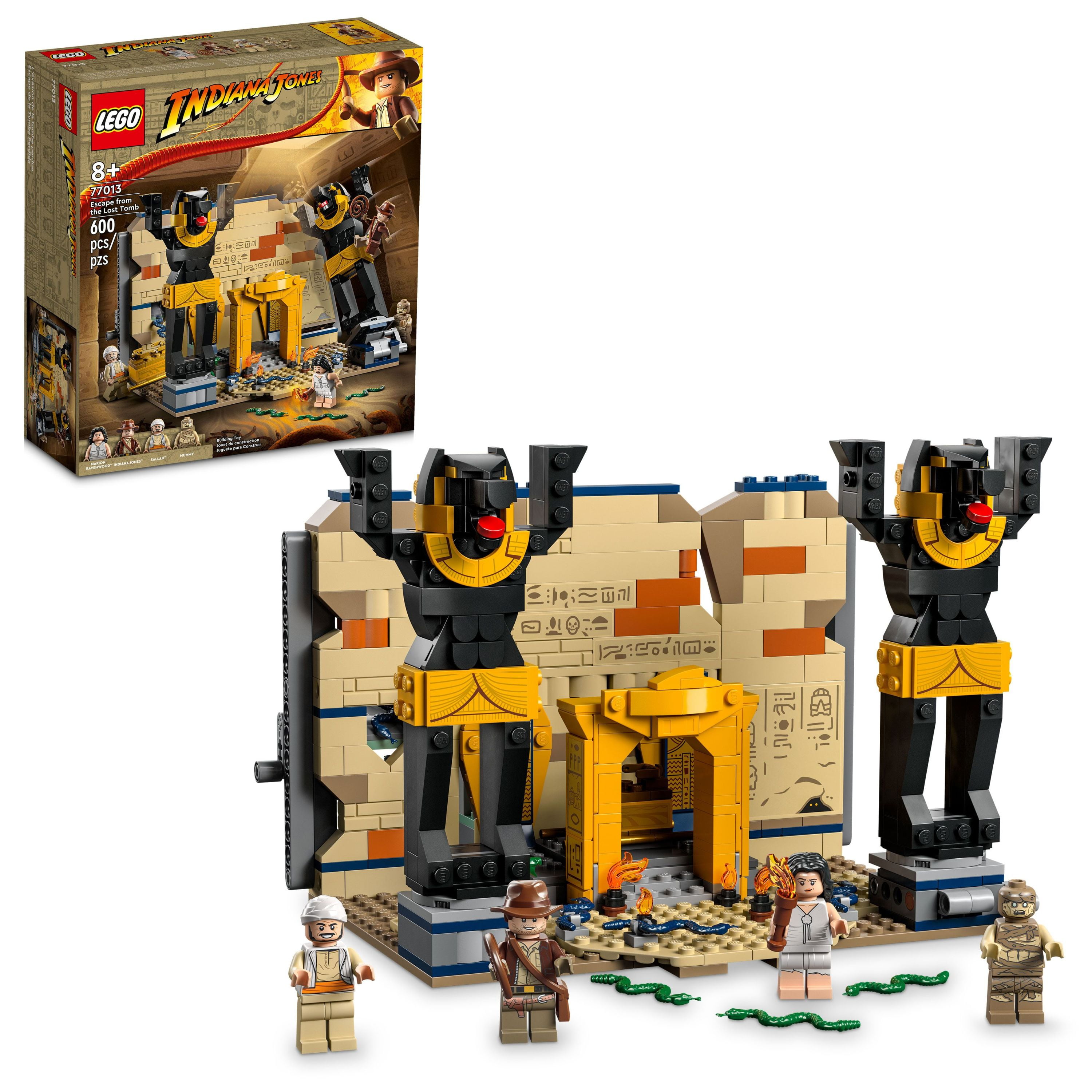 LEGO Indiana Jones Escape from the Lost Tomb 77013 Building Toy, Featuring  a Mummy and an Indiana Jones Minifigure from Raiders of the Lost Ark Movie,  Gift Idea for Kids 8 Years