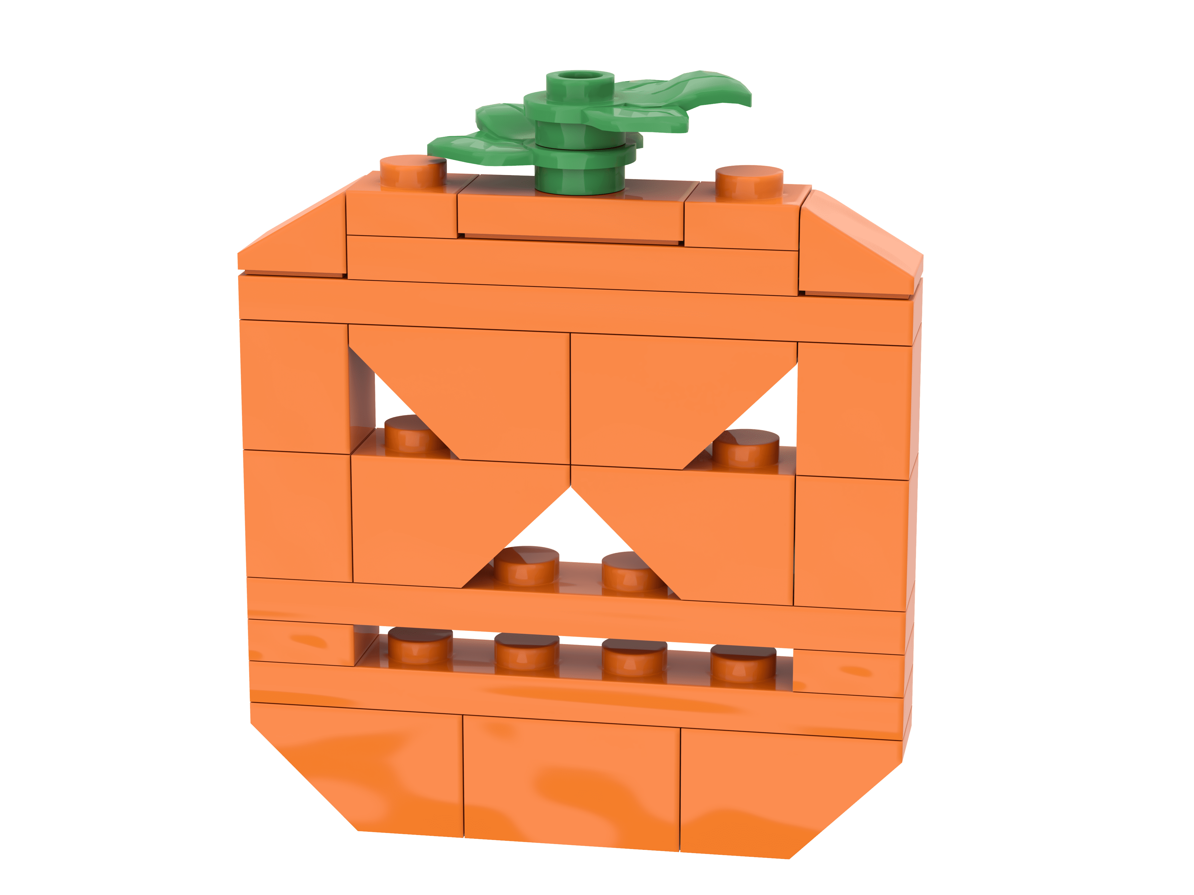LEGO Jack O Lantern Halloween Pumpkin Small Mini Build Set 24 PCS Seasonal Custom MOC 2.2 Tall