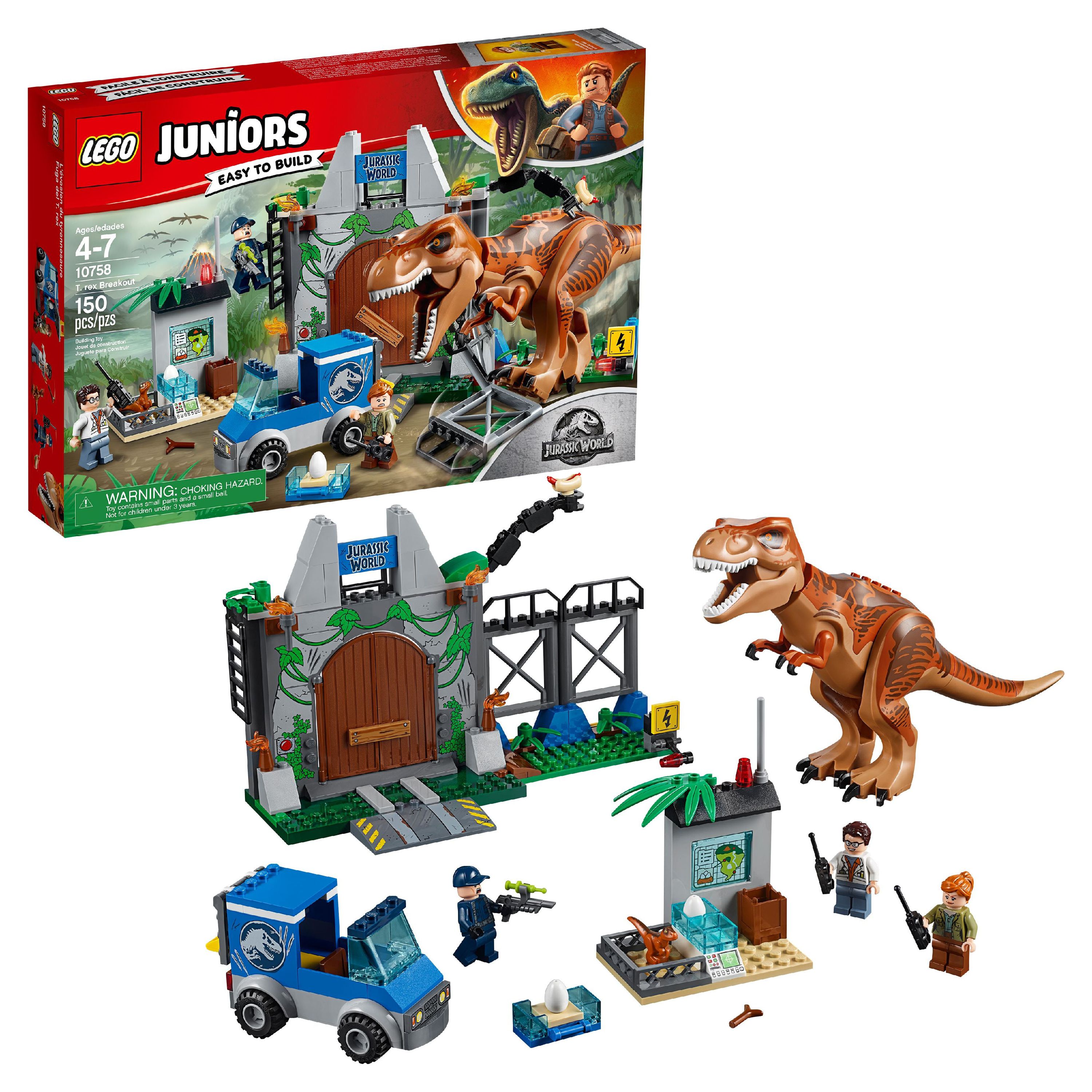LEGO Juniors Jurassic World T. Rex Breakout 10758 (150 Pieces) - image 1 of 6