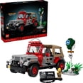 thumbnail image 1 of Collectible LEGO Jurassic Park Jeep Wrangler Set #77984 – 1,924 Pieces, 1:10 Scale Model with Working Winch, Opening Doors & Dennis Nedry Minifigure | Ages 18+, 1 of 6