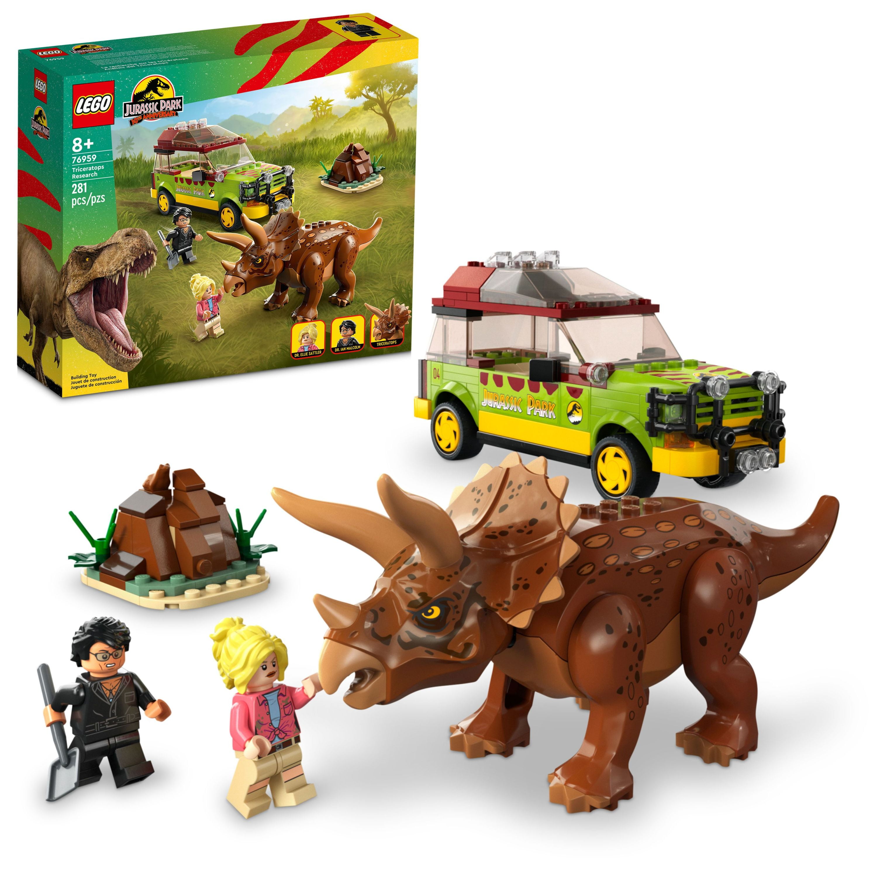 LEGO Jurassic Park Triceratops Research 76959 Jurassic World Toy Building  Set, Fun Birthday Gift for Kids Aged 8 and Up, Featuring a Buildable Ford