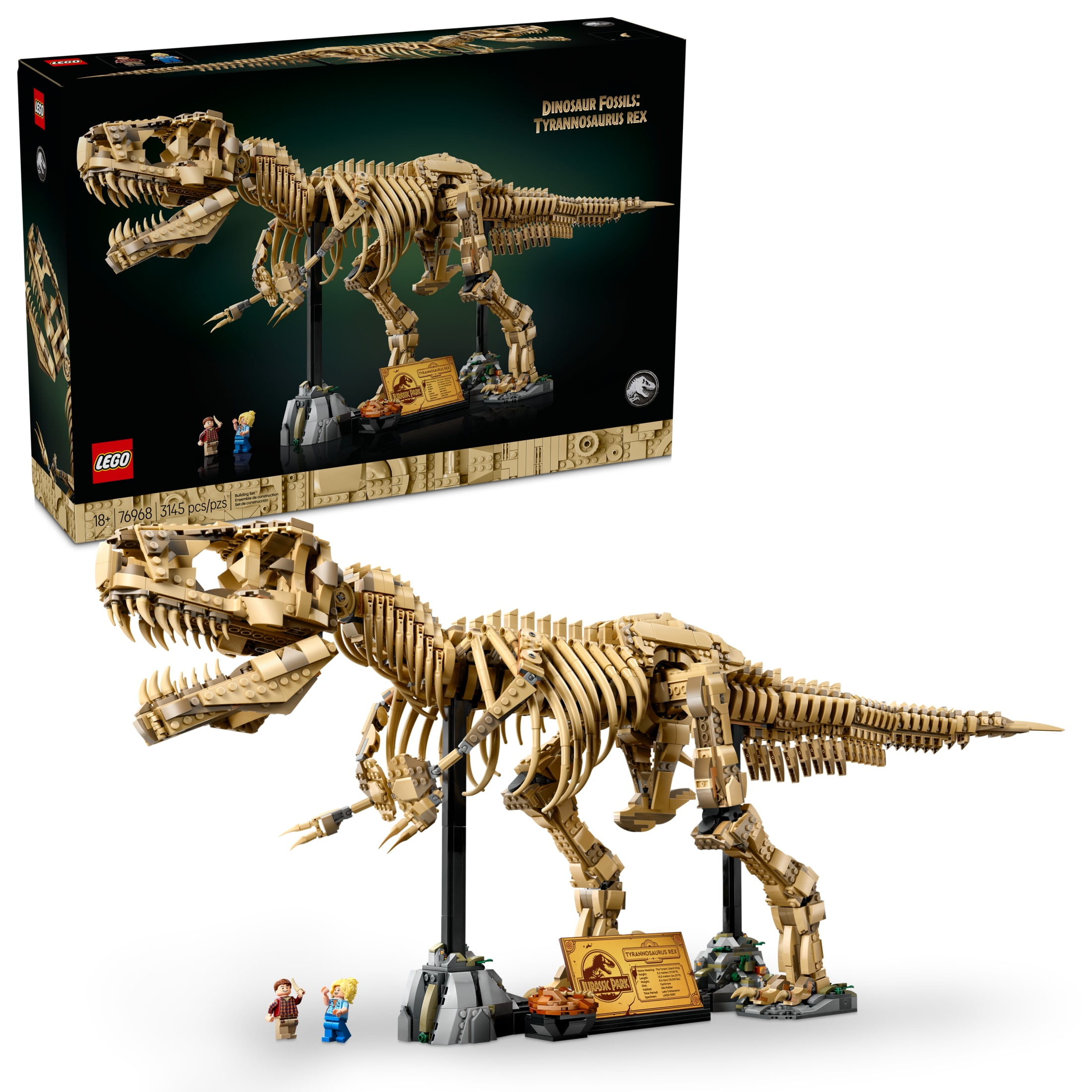 LEGO Jurassic World Dinosaur Fossils: Tyrannosaurus Rex - Building Set for Adults, Ages 18+ - Gift for Christmas - Collectible Home Decor for Bedroom, Office, or Any Room - 76968