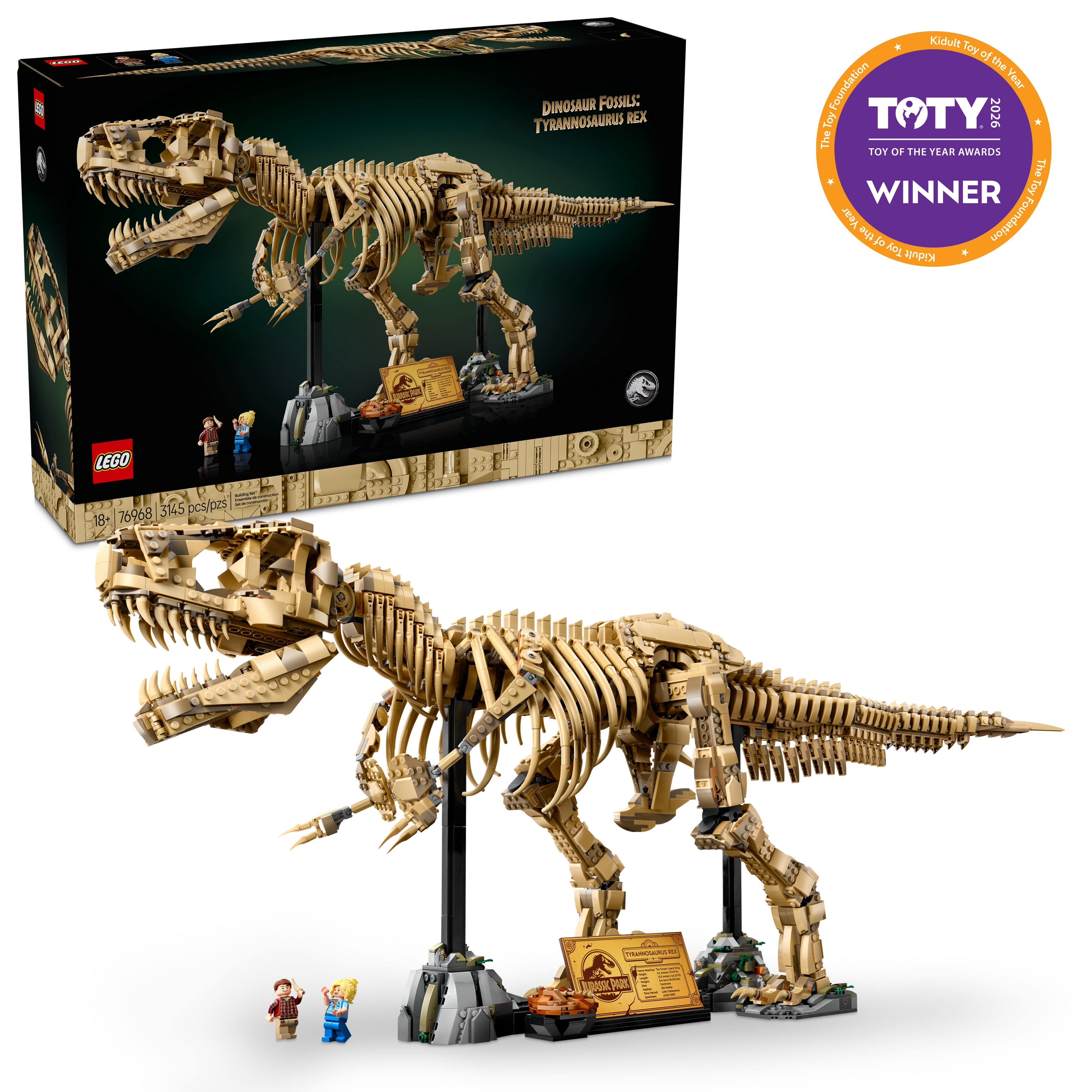 LEGO Jurassic World Dinosaur Fossils: Tyrannosaurus Rex - Building Set for Adults, Ages 18+ - Dinosaur Gift for Movie Lovers - Collectible Home Decor for Bedroom, Office, or Any Room - 76968 deal from Walmart