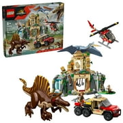 LEGO Jurassic World Spinosaurus & Quetzalcoatlus Air Mission - Dinosaur Toy for Kids - Pretend Play Building Toy with Dinosaur Figurines for Girls and Boys, 8+ - Birthday or Any-Time Gift - 76976