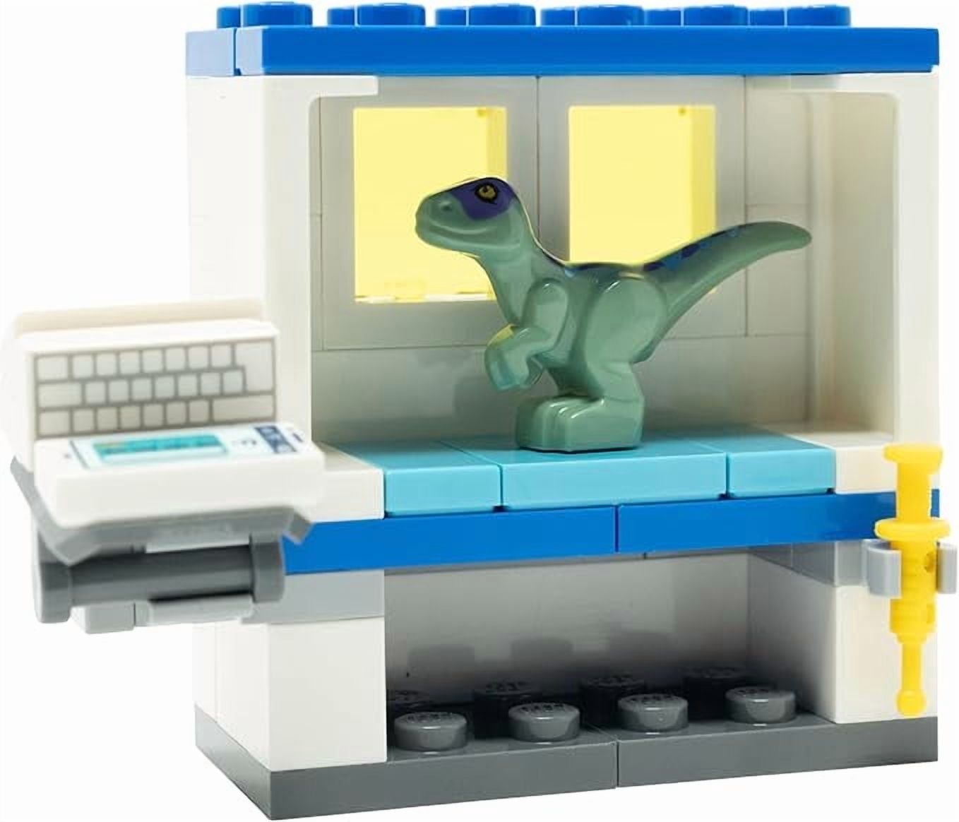 LEGO Jurassic World: Baby Raptor Minifigure with DNA Lab Cabinet ...