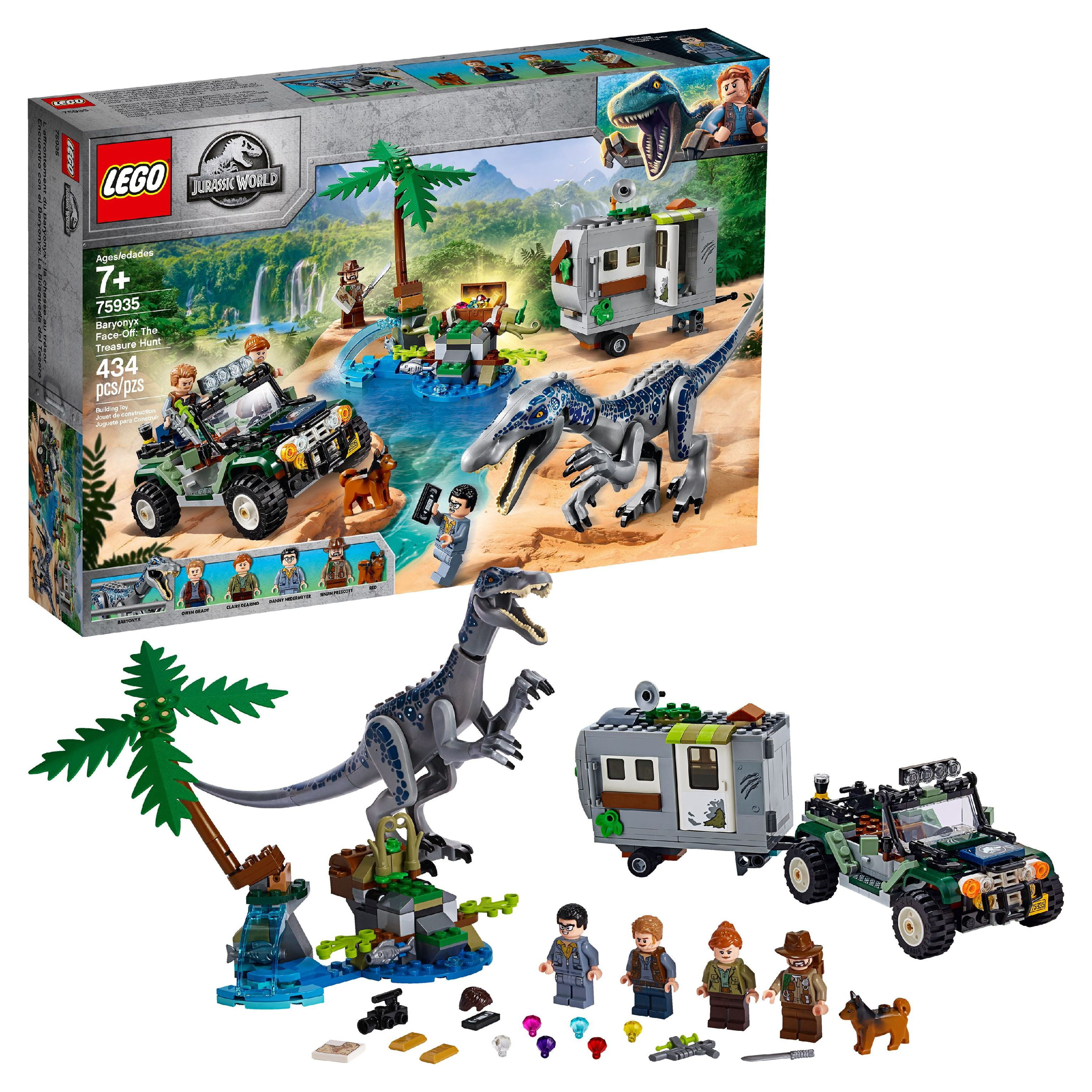 LEGO Jurassic World Baryonyx Face-Off: The Treasure Hunt 75935 Dinosaur  Truck Toy 