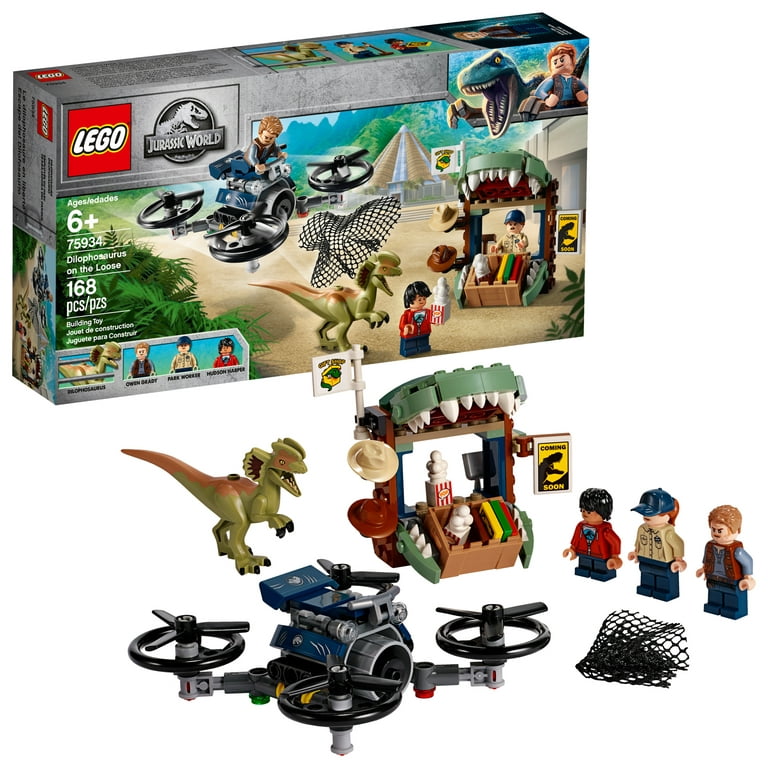 LEGO Jurassic World Dilophosaurus on the Loose 75934 Action Helicopter Dinosaur Figure Building Toy (168 Pieces) - Walmart.com
