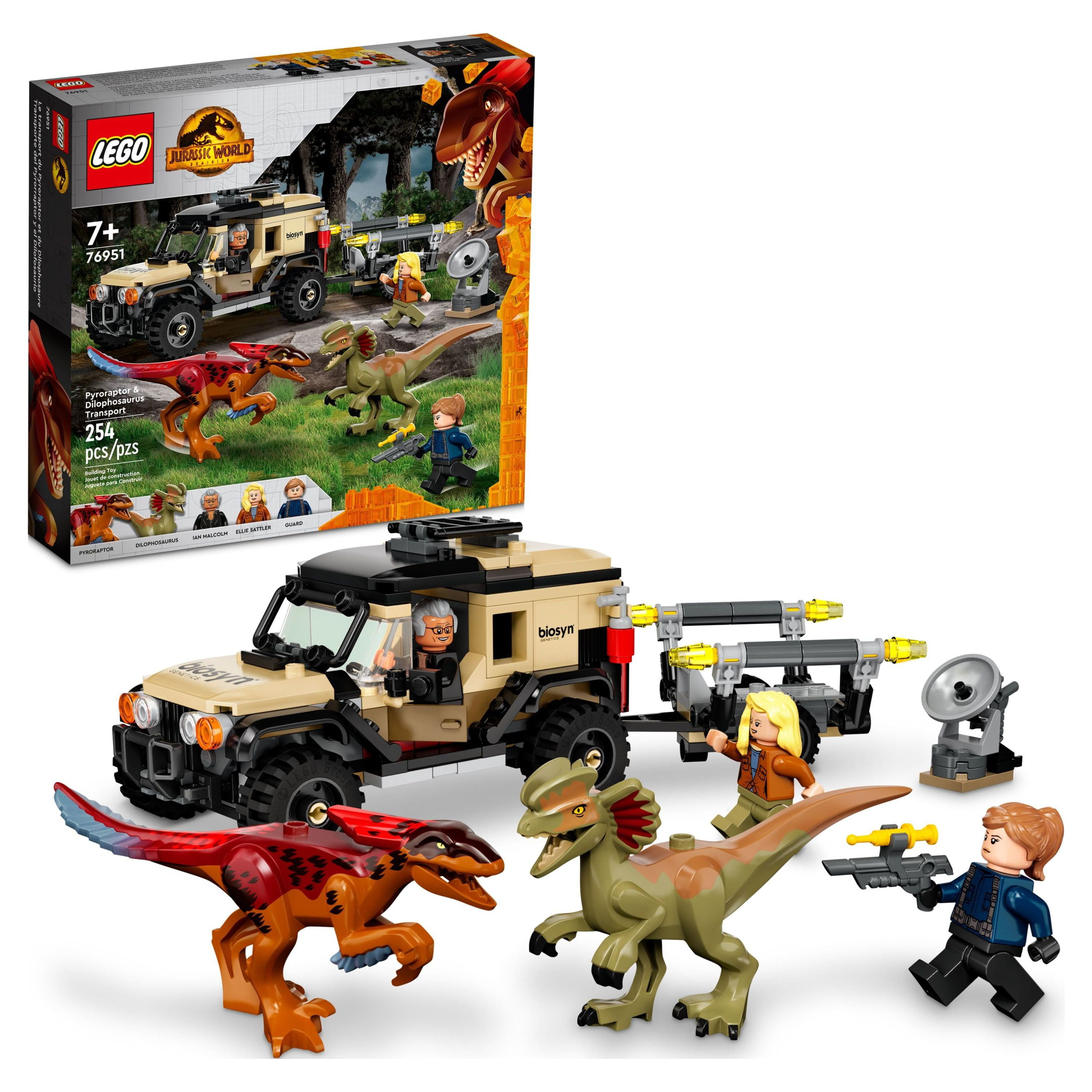 Lego Jurasic World Le Transport Du Pyroraptor & Du Dilophosaurus - 76951