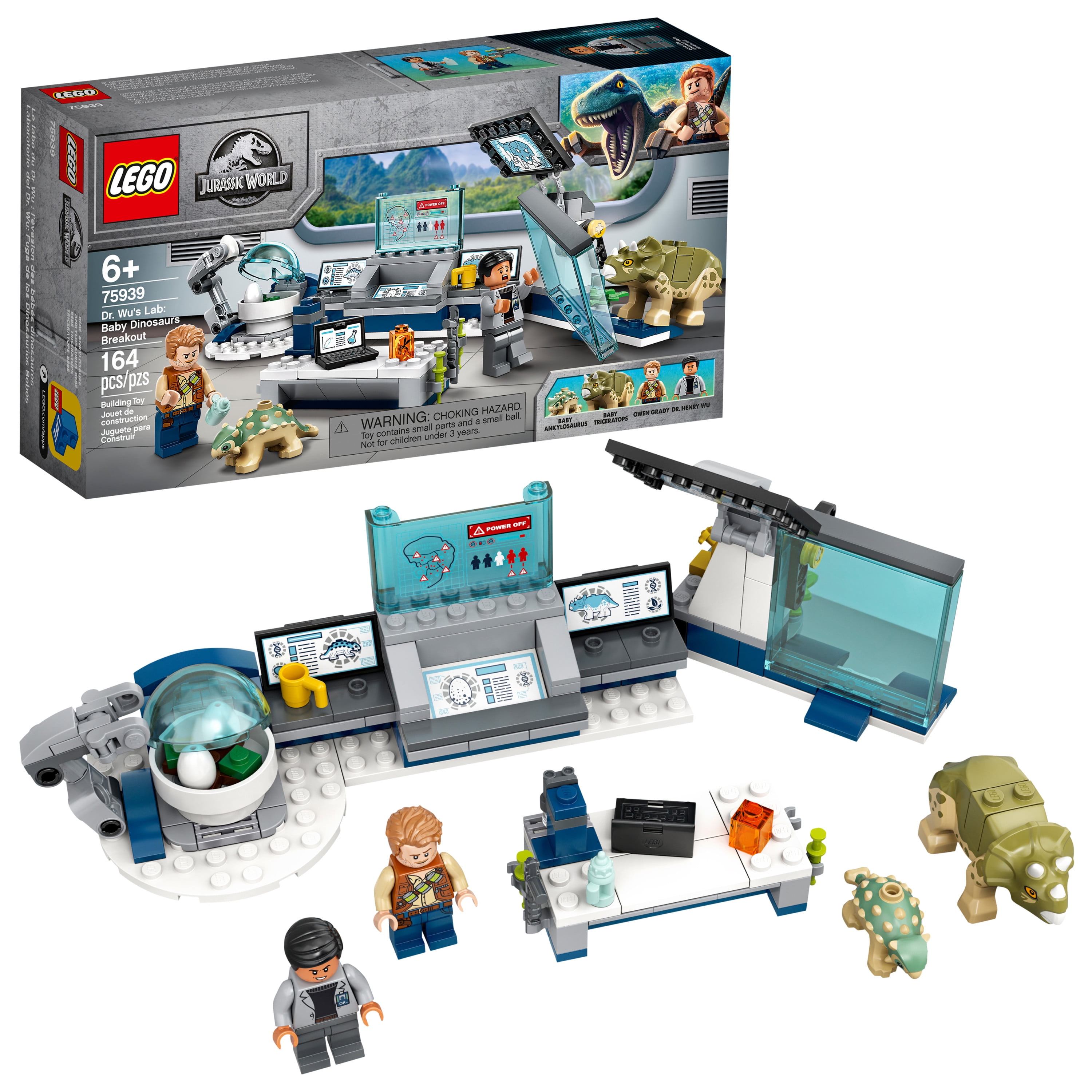 LEGO Jurassic World Dr. Wu's Lab: Baby Dinosaurs Breakout 75939 Dinosaur Toy for Creative Play Pieces) - Walmart.com