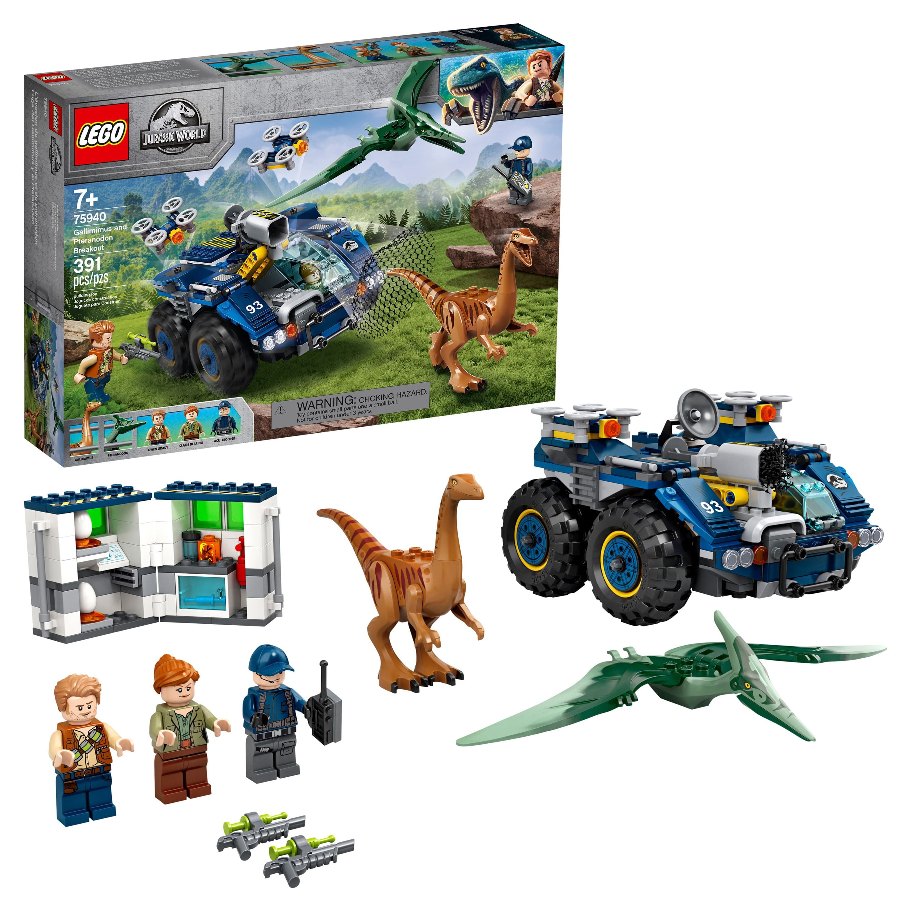 LEGO Jurassic World Gallimimus and Pteranodon Breakout 75940 Building Set  (391 Pieces)