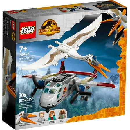 LEGO Jurassic World Quetzalcoatlus Plane Ambush Set 76947, with Dinosaur Toy Figure and Airplane Model, 2022 Movie Inspired