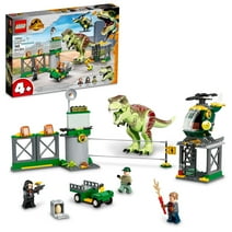 LEGO Jurassic World T. rex Dinosaur Breakout Toy 76944, Dino Toys for Preschool Kids, Boys and Girls Aged 4 Plus, with Airport, Helicopter and Buggy Car