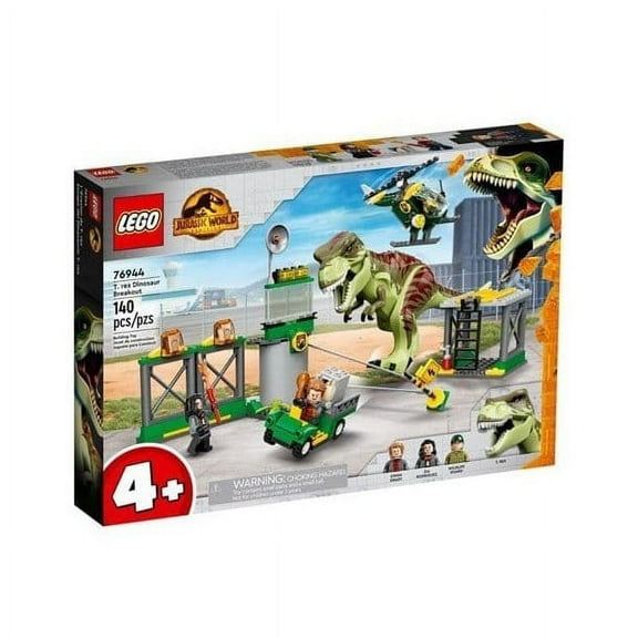 LEGO Jurassic World T. rex Dinosaur Escape 76944, Ages 4+, Multicolor, 140 Pcs