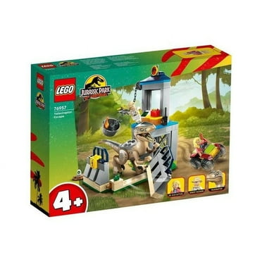 LEGO® Jurassic World Velociraptor Escape 76957 - Creative Toy Building Set for Kids Ages 4 and Up (137 Pieces)