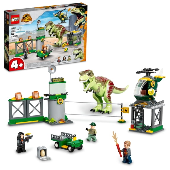 LEGO Jurassic World T. rex Dinosaur Breakout 76944 Building Toy Set (140 Pieces)