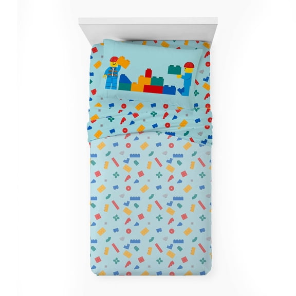 LEGO® Kids 3-Piece Multicolor Bed Sheet Set, Twin
