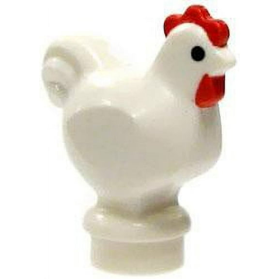LEGO Loose Animal Figure White Chicken Interlocking Block Building Sets