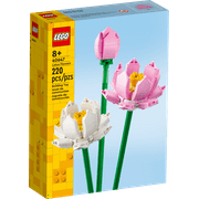 LEGO Lotus Flowers Building Kit, Artificial Flowers for Decoration, Family Gift Idea, Aesthetic Room Décor for Kids, Building Toy for Girls and Boys Ages 8 and Up, 40647