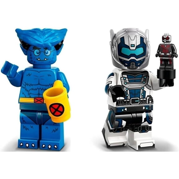 LEGO MARVEL SERIES 2 MINIFIGURE COMBO: BEAST MINIFIGURE WITH GOLIATH AND LEGO CALENDAR MAN CAPES - SUPERHEROES 71039