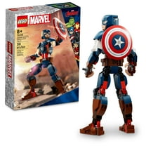 LEGO Marvel Captain America Construction Figure 76258 Buildable Marvel Action Figure, Posable Marvel Collectible with Attachable Shield for Play and Display, Avengers Toy for Boys and Girls Ages 8-12