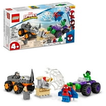 LEGO Marvel Hulk vs. Rhino Monster Truck Showdown, 10782 Learning Toy for 4 Year Olds with Spider-Man Minifigure, Inspired by the Spidey And His Amazing Friends Series