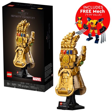 LEGO Marvel Infinity Gauntlet 76191 with Bonus LEGO Wolverine Mech Armor 76202 Building Set (731 Pieces)