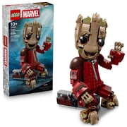 LEGO Marvel Ravager Jumpsuit Groot Building Toy for Boys & Girls - Poseable Display & Play Figure W/Detonator Device & Adjustable Eyebrows for Kids, Ages 10+ Gift Idea for Birthdays - 76341