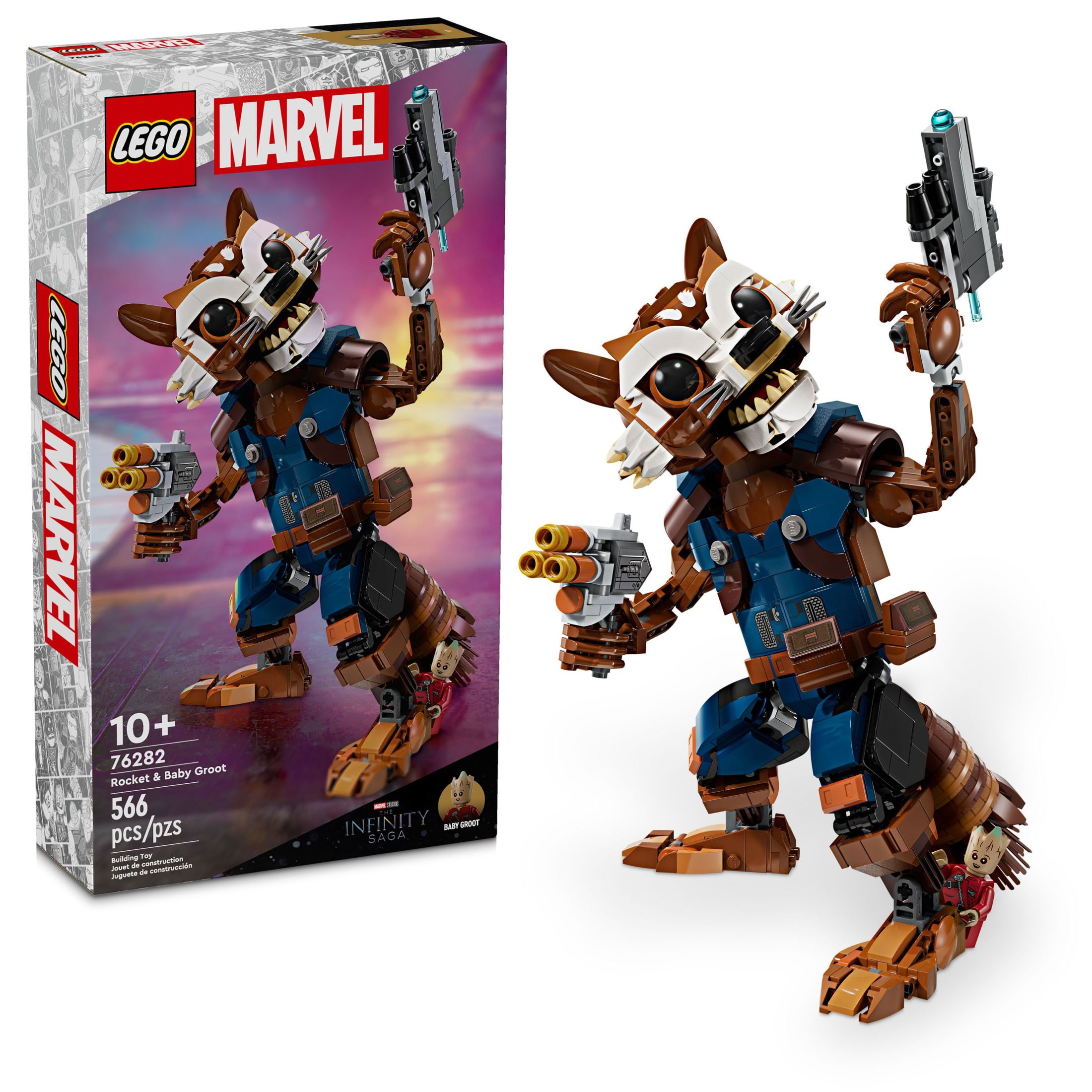 LEGO Marvel Baby Rocket's Ship 76254 Buildable Spaceship Toy from Guardians  of the Galaxy 3 Featuring Rocket Raccoon and Baby Rocket Minifigures,  Collectible Super Hero Toy Gift for Kids Ages 8 and