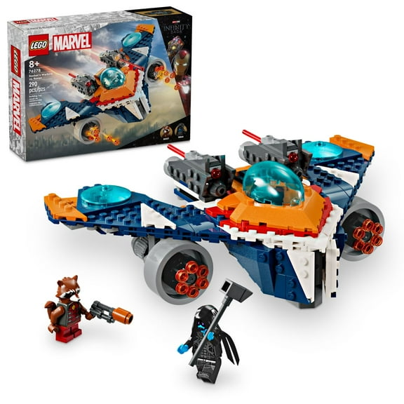 LEGO Marvel Rockets Warbird vs. Ronan, Buildable Super Hero Spaceship Toy for Kids, Guardians of the Galaxy Gift for Marvel Fans, Building Toy for Kids, Boys and Girls Aged 8 and Up, 76278