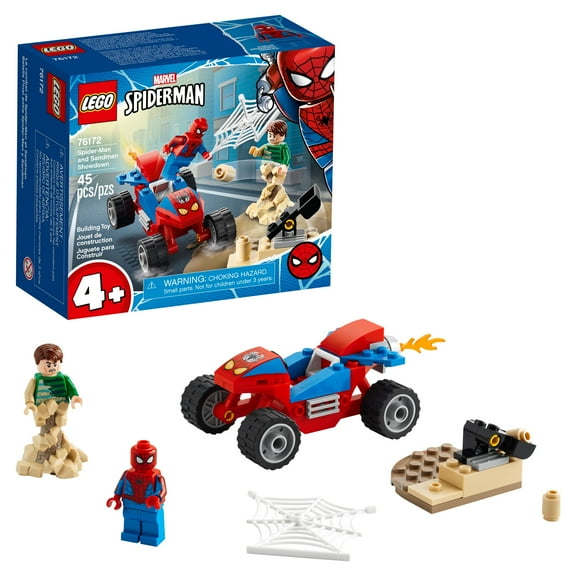 LEGO Marvel Spider-Man: Spider-Man and Sandman Showdown 76172 Collectible Construction Toy (45 Pieces)