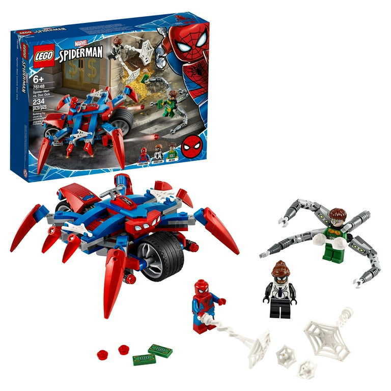 LEGO Marvel Spider-Man: Spider-Man vs. Doc Ock 76148 Superhero Action  Figure Adventure Playset Motorcycle Battle Building Toy (234 Pieces)