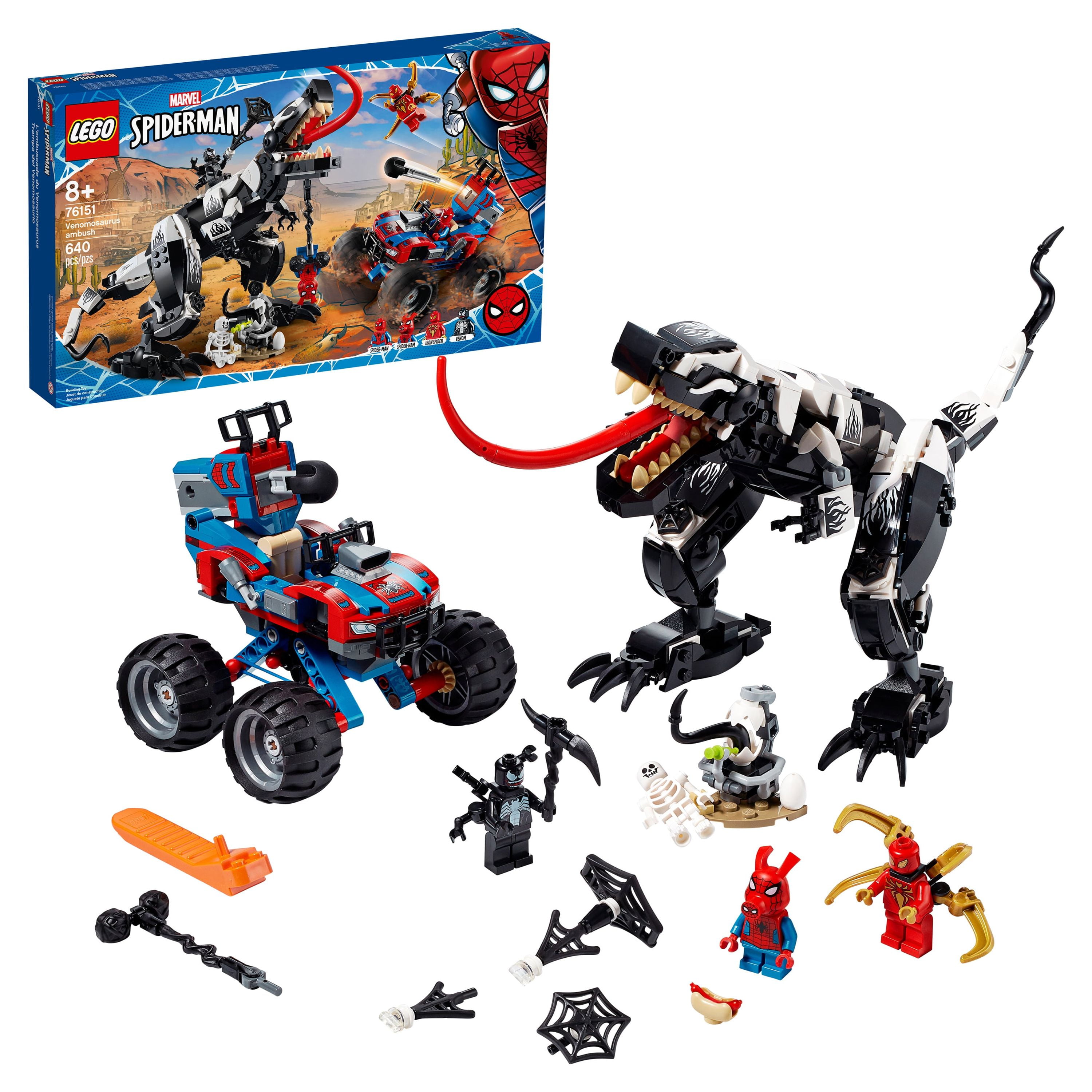 LEGO Marvel Spider-Man Venomosaurus Ambush 76151 Fun Building Toy with  Awesome Action and Superhero Minifigures (640 Pieces)