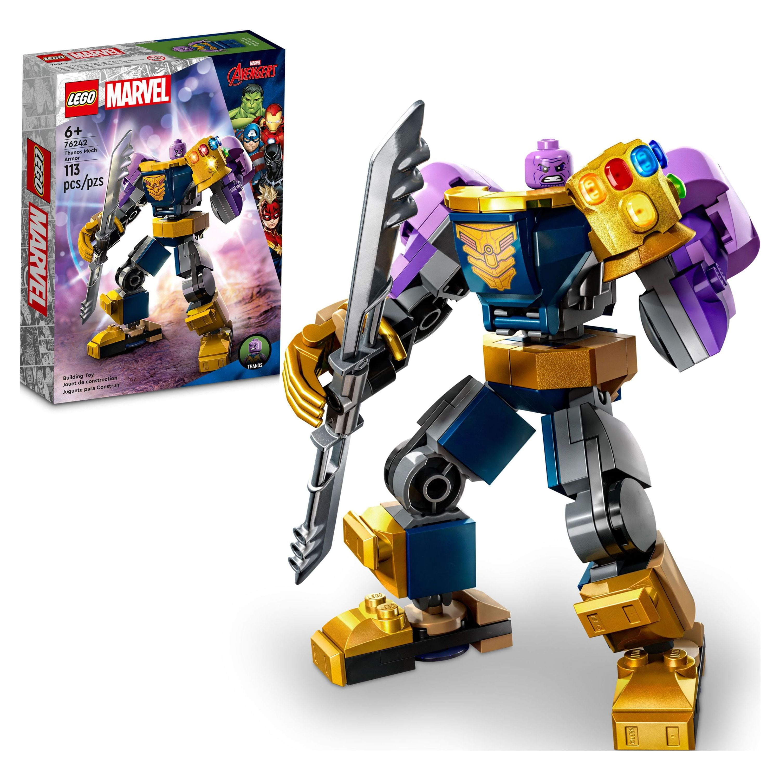 LEGO Marvel Thanos Mech Armor 76242, Avengers Action Figure Set, Building  Toy with Infinity Gauntlet & Stones, Collectible Super Heroes Gift for Boys
