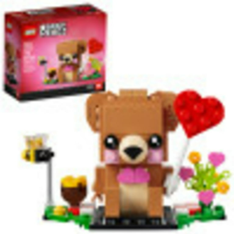 LEGO BrickHeadz Valentine s Bear 40379 Set with Flowers Walmart